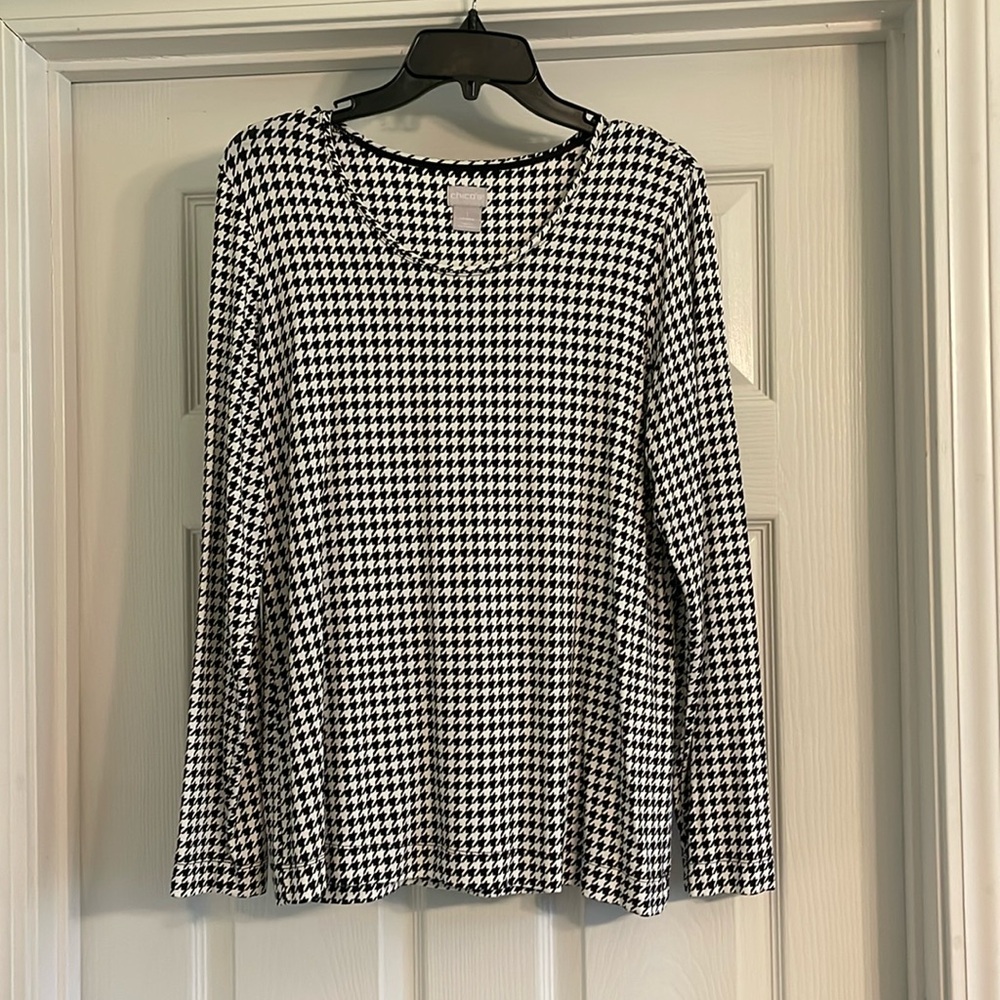 Chico’s Houndstooth Top Size Medium